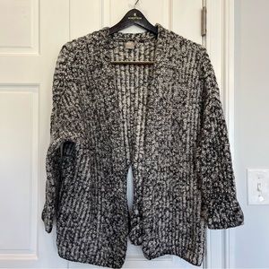 ASOS Black and White Thick Warm Open Cardigan Sweater Size S